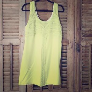 Green silk dress